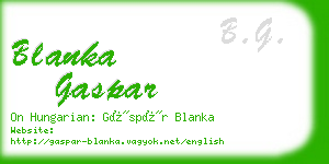 blanka gaspar business card